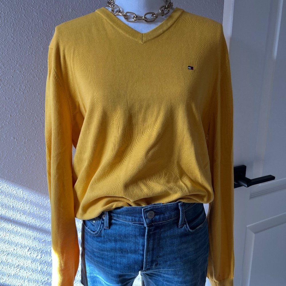 Tommy Hilfiger Yellow Sweater | Size Large